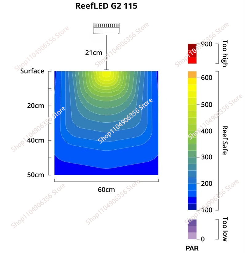 New LED 60w Aquarium Light Bes - Reef Lighting ulasan dan harga