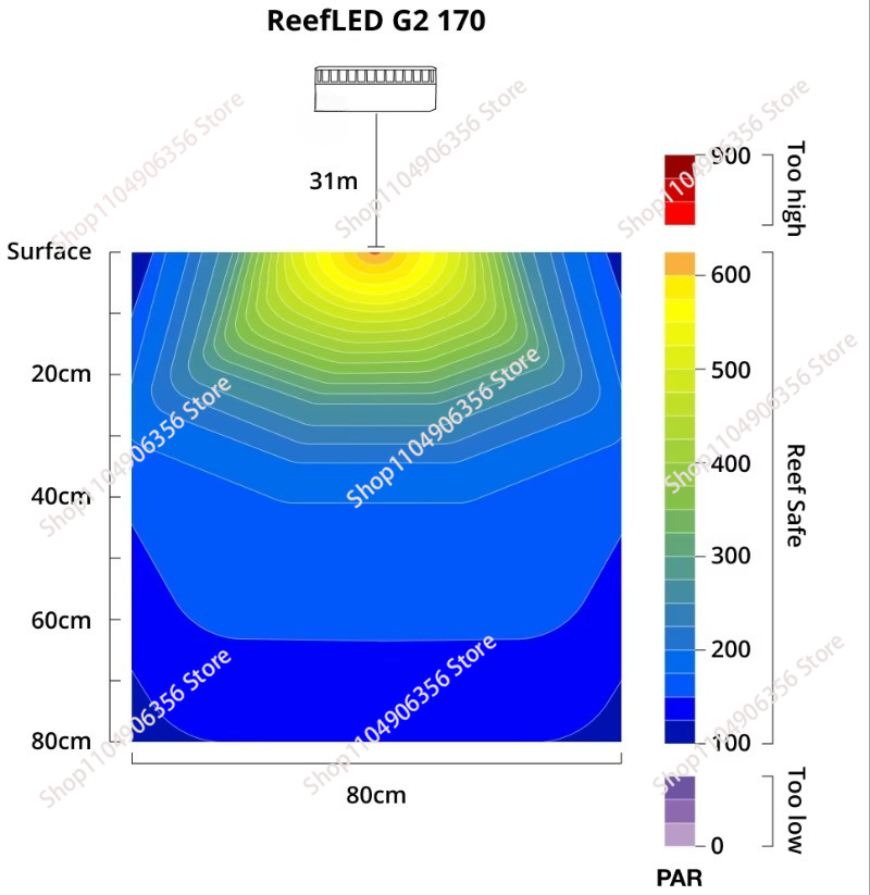 New LED 60w Aquarium Light Bes - Reef Lighting ulasan dan harga