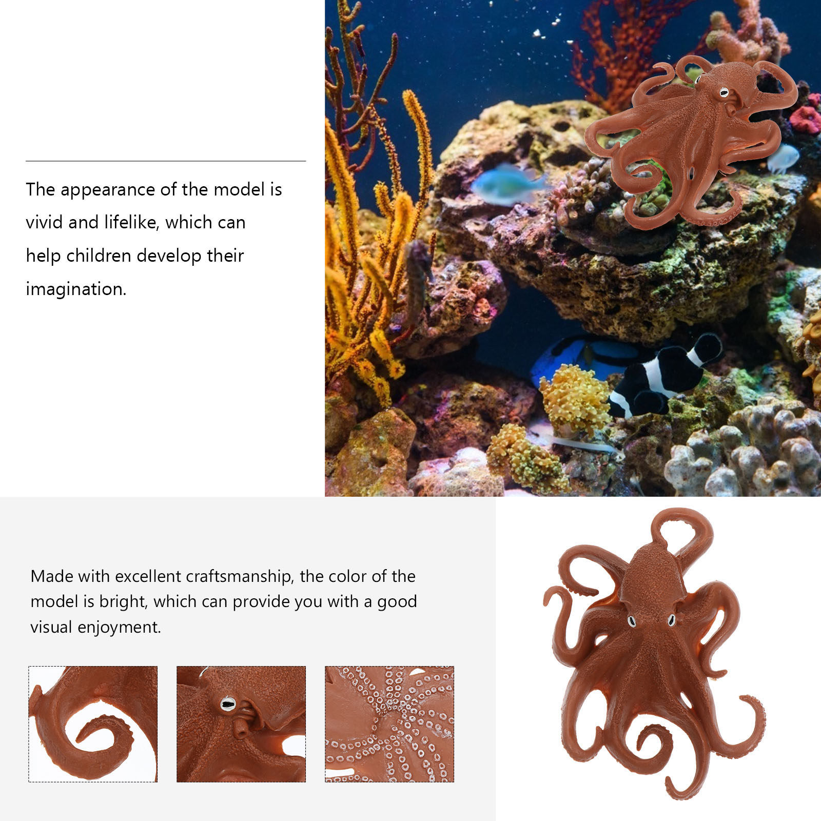 1Pcs Octopus Simulation Sea An - Ocean Aquarium ulasan dan harga
